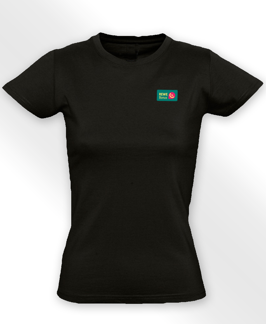 REWE Bonus T-Shirt tailliert Schwarz