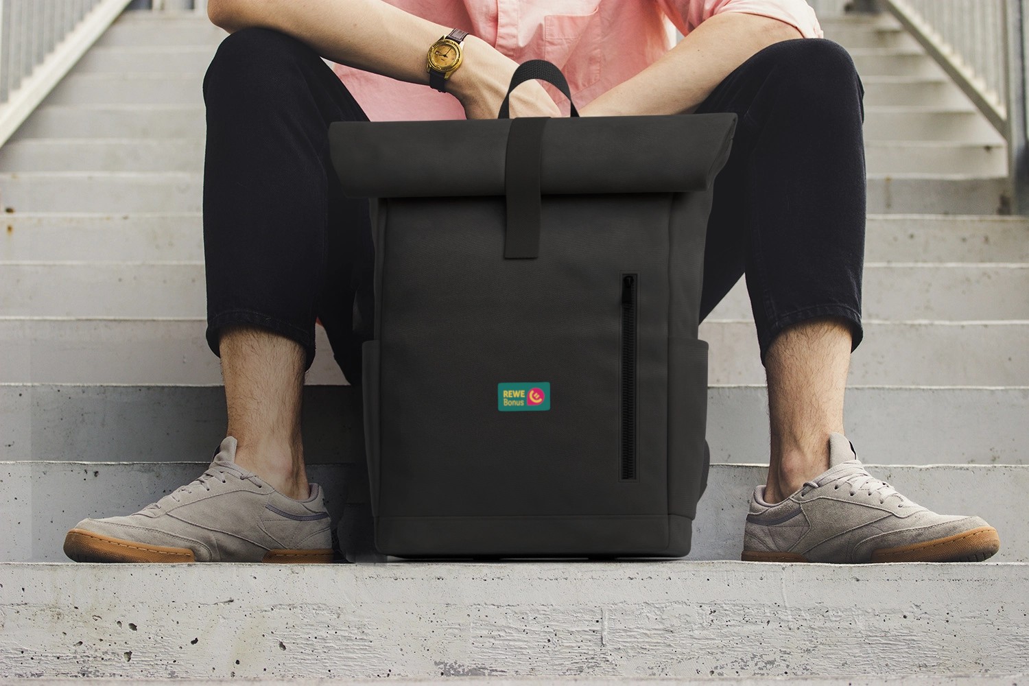 REWE Bonus Rolltop Rucksack