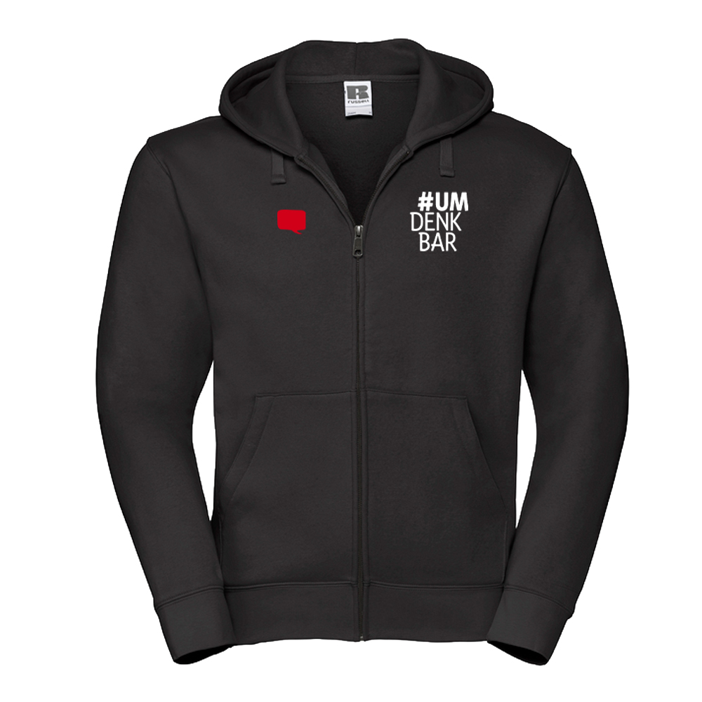 Russel Hoodyjacke 266M schwarz XXL Umdenkbar Logo